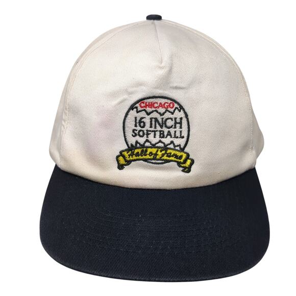 Chicago 16 inch Softball Hall Of Fame Snapback 5 Panel Cap White One Size KC - Picture 1 of 9